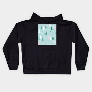 Christmas forest and ornaments Kids Hoodie